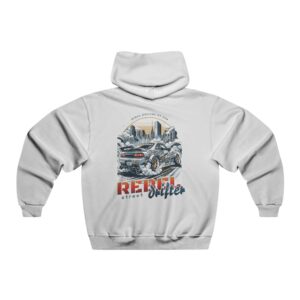 Rebel Drift Hooded Sweatshirt for Car Enthusiasts, Cozy Gift for Street Racing Fans, Casual Wear, Birthday and Holiday Present