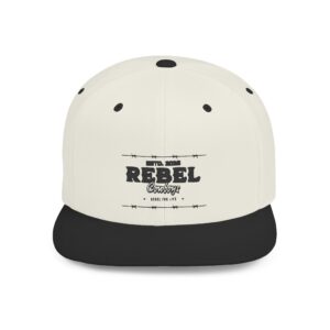 Rebel Snapback Hat, Trendy Flat Bill Cap, Urban Style Hat, Gift for Him, Casual Fashion Accessory