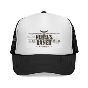 Rebels Ranch Trucker Cap | Rustic Outdoor Hat, Western Style, Farm Life Gear, Country Music Accessory, Gift for Him/Her